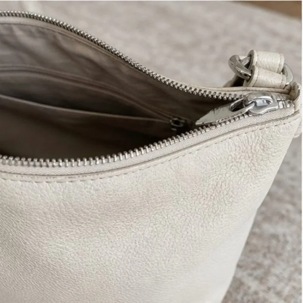 Cream Quilted Crossbody Bag